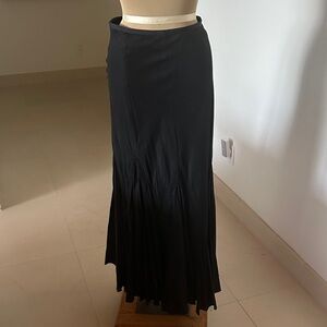 Margaret O'Leary Black Maxi Skirt with Flared Hem
